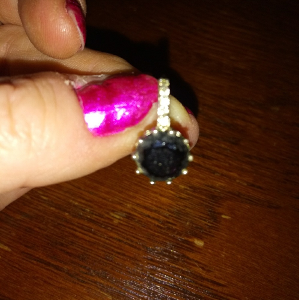 Black Onyx Pierced Hoop clip style
